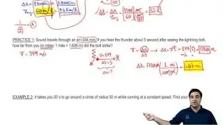 Intro to Motion Kinematics: Average Velocity Problems