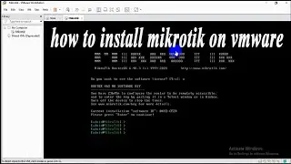 how to install mikrotik on vmware