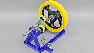 How To Rotate Flywheel from without Energy Using Spring Mechanism