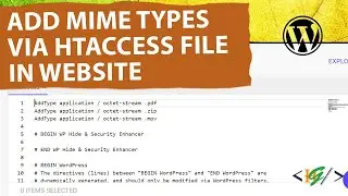 How to Add Mime Types in Website using Htaccess