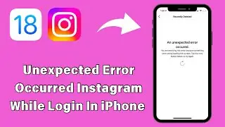 An Unexpected Error Occurred Instagram || Instagram An Unexpected Error Occurred Problem In iPhone