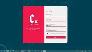 Designing a Modern Signup Form in Winform App Visual C#