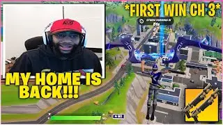 DAEQUAN REACTS To TILTED TOWERS BACK & LOVE Fortnite Again After FIRST WIN In Chapter 3!  (FUNNY)