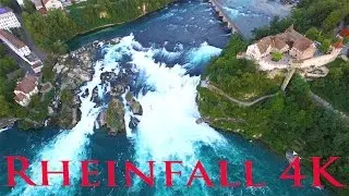 Rhine Falls from above in Switzerland