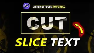 After Effects Tutorial How to Cut and Slice Text Quick Tip