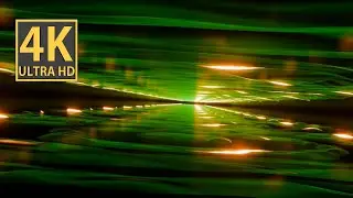 Abstract Background Video 4k Green Orange Flames VJ LOOP NEON Metal Tunnel Calm Visual Screensaver