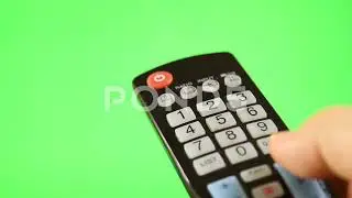 Tv remote control isolated on green screen 1080p hd footage