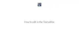 How to edit in text editor.