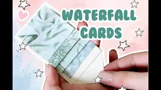DIY waterfall cards 🦋 aesthetic tutorial ~relaxing and easy diy~ 💫