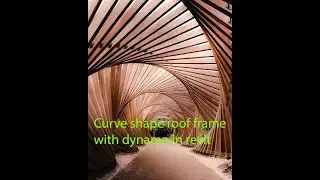 Revit study- 27 (curve shape roof frame with dynamo in revit)