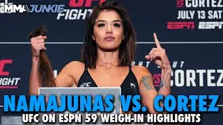 Tracy Cortez Cuts Hair to Make Weight vs. Rose Namajunas | UFC on ESPN 59 | Weigh-In Highlights