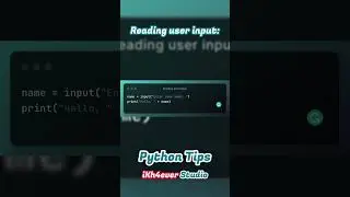 Reading user input in python #ikh4ever #python