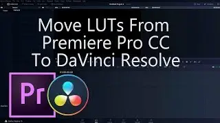 Moving LUTs From Premiere Pro CC to DaVinci Resolve 15