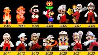 Evolution of Fire flower in Super Mario Bros game and LEGO, Movie