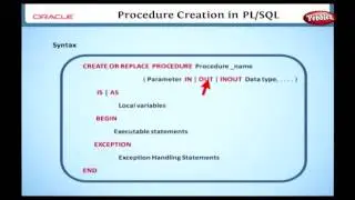 Learn Oracle | Procedure Creation in PL SQL