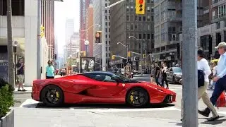 Rosso Fuoco LaFerrari on the road in Toronto!!