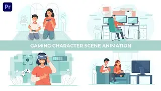 Gaming Character Animation Premiere Pro Templates | Unlimited Vector Illustrations