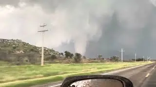 Storm Chaser Films Tornado Churning in Oklahoma