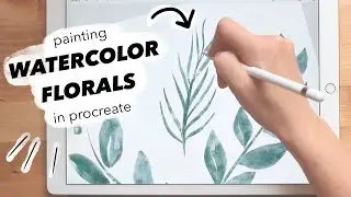 How I Make Watercolor Clipart to Sell - PAINTING FLORALS IN PROCREATE TUTORIAL