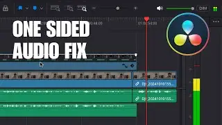 How to fix ONE SIDE AUDIO in DaVinci Resolve