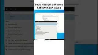 Solve Network Discovery not turning on Issue in Windows Server 2022 #windows #networkdiscovery