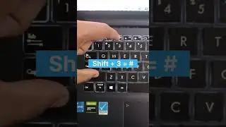 How to press hashtag in laptop/pc 