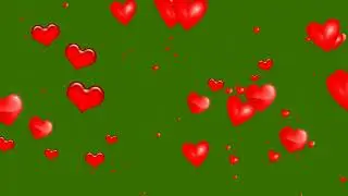 Heart shower green screen chroma key effect|green screen Love effect