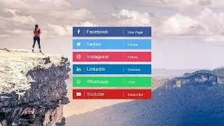 How To Make Soial Media Buttons In HTML And CSS | Social Media Icons Design