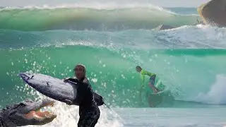 Crocodile￼’s at Firing Barra De La Cruz, Mexico!