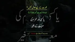 Hadees Sharif Woman ky lia Halal Nhi #shorts #youtubeshorts #islam #hadees #women #viral #namaz