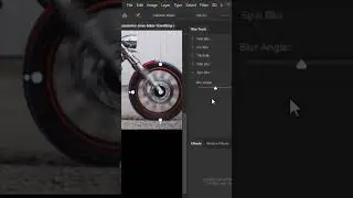 Spin motorcycle wheel short photoshop tutorial #shortvideo