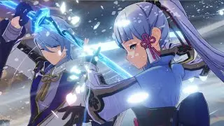 Ayato x Ayaka Double Burst Animation (Kamisato Siblings) - Genshin Impact