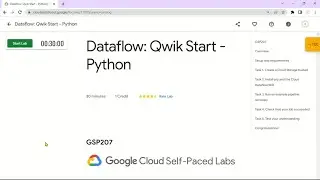 Dataflow: Qwik Start - Python | GSP207 | Soution