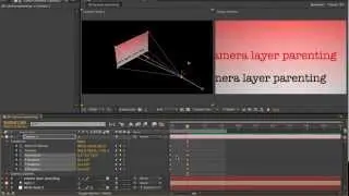 3D Camera and Layer Parenting After Effects CC