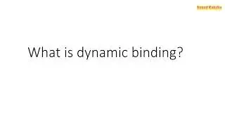 What is dynamic binding in java? (with example) | Java tutorial for beginner