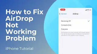 How to Fix AirDrop Not Working Problem | Airdrop Files Not Receiving on iPhone