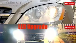 How To Replace | Upgrade Headlight Bulbs To LED on ML550 Mercedes W164 | ML550 H7 Bulb Replacement