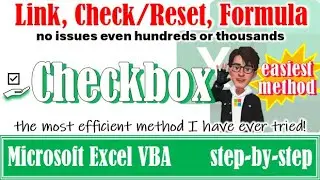 Easiest way to insert checkbox, check or reset all checkboxes🔥checkbox in formula #excel #vba