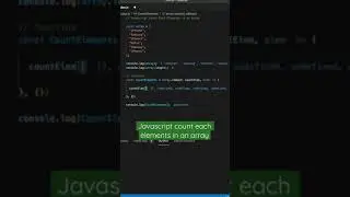 Javascript count each elements in an array using reduce #shorts #webdev #html #js  #javascript