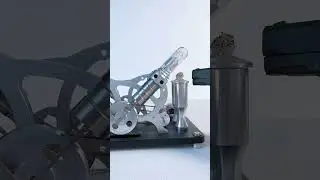 High performance V4 Stirling engine model