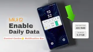 MIUI 12 Enable Daily Data Usage in Control centre🌟Notification bar