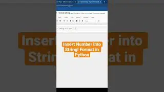 Insert Number into String! Python (String Formatting) 