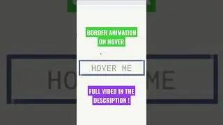 Button with Border Animation on Hover using CSS