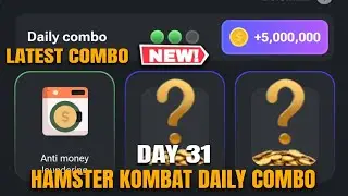 DAY 31! HAMSTER KOMBAT TODAY COMBO CARDS | HAMSTER KOMBAT DAILY COMBO JUNE 22