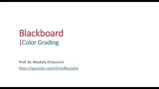 Color Grading | Blackboard