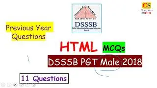 HTML MCQs DSSSB 2018 MALE category