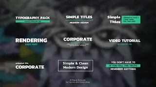 Modern Titles After Effects Templates