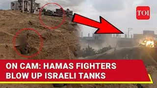 Hamas Fighters Walk To Israeli Tanks, Plant Explosives & Vanish Into Tunnels | Watch