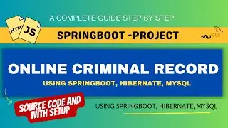 Online Criminal Record Portal using Spring Boot  || Java Project ||