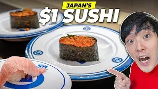 I Tried $1 Sushi Restaurant in Japan